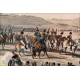 Beautiful Vintage Engraving Representing the Taking of Ulm. Original Color. France, 1820