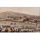 Beautiful Vintage Engraving Representing the Taking of Ulm. Original Color. France, 1820