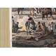 Beautiful Vintage Engraving Representing the Taking of Ulm. Original Color. France, 1820