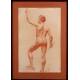 Espléndido Desnudo Masculino Dibujado a Sanguina. Escuela del Siglo XIX.