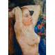 Desnudo Impresionista Original de Vladimir Bourov. Escuela Rusa, Siglo XX. Gran Belleza