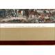 Bello Grabado Antiguo con Escena de la Batalla de Ratisbona. Francia, 1820.