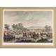 Engraving with Scene of the Maneuvers of the French Imperial Guard in Tilsit. Year 1820