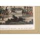 Grabado con Escena de las Maniobras de la Guardia Imperial Francesa en Tilsit. Año 1820