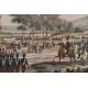 Grabado con Escena de las Maniobras de la Guardia Imperial Francesa en Tilsit. Año 1820