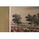 Engraving with Scene of the Maneuvers of the French Imperial Guard in Tilsit. Year 1820