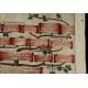 Engraving with the Genealogical Tree of the Kings of Aragon. Year 1608. Original Color