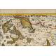 Atractivo Mapa Antiguo del Cartógrafo Nicolas Sanson. Francia, 1693. Perfecto Estado