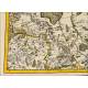 Attractive Antique Map by Cartographer Nicolas Sanson. France, 1693. Perfect Condition