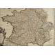 Beautiful Map, Original 1665, of France. Nicolas Sanson. Very Well Preserved