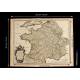 Precioso Mapa, Original de 1665, de Francia. Nicolas Sanson. Muy Bien Conservado