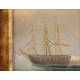 Classic Oil Painting, Framed. Naval Battle. XX Century School