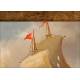 Classic Oil Painting, Framed. Naval Battle. XX Century School