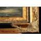 Classic Oil Painting, Framed. Naval Battle. XX Century School