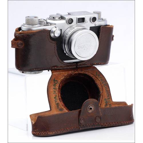 Leica IIIf camera in excellent condition and working order. Germany, 1951-52