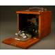 Kodak Editing Table for 8 mm Film, 40's. Original Case and Key. Working