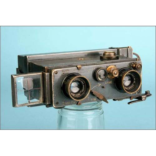 Stereoscopic Camera, by Jules Richard, model Verascope 7B, from 1913.