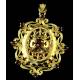 19th Century French Gold and Garnet Photo Frame Pendant. In Very Good Condition