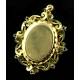 19th Century French Gold and Garnet Photo Frame Pendant. In Very Good Condition