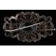 Antique 19th Century Silver and Gold Brooch with Large Aquamarine and Zirconia.
