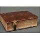 Very antique German book published in 1689. Bound in leather and in good condition.