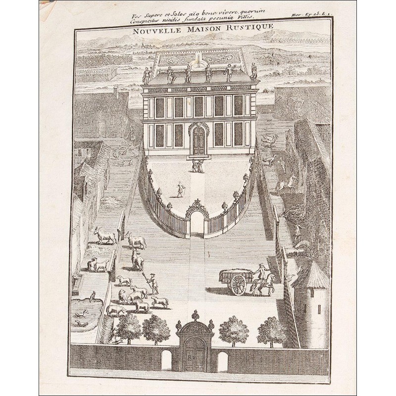 Manual Para Granja, 1736. La nouvelle maison rustique, ou économie generale de tous les biens de champagne