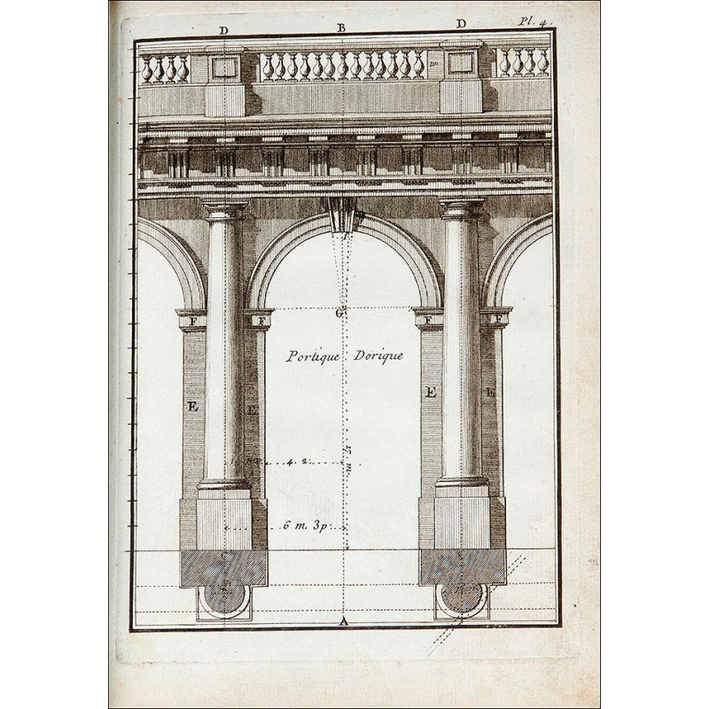 Arquitectura, 1776. Éléments d'Architecture [Troisième Partie]. Pierre Panseron. 48 Planchas.