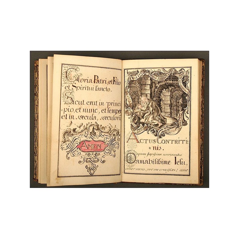 Religious Manuscript Book "Diurnum Pietatis Christianae Exercitium", Year 1771.