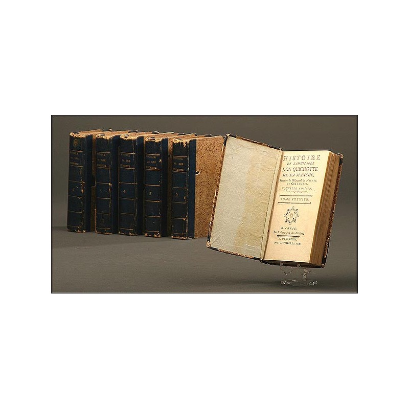 Don Quixote, French Version, Year 1771, 6 Volumes