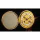 Espectacular Reloj de Sobremesa con Pareja de Candelabros. Conjunto de Bronce del S. XIX