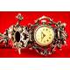 Precioso Reloj-Joya para Dama en Plata Maciza y Granates. Bartel & Sohn, Alemania siglo XIX.