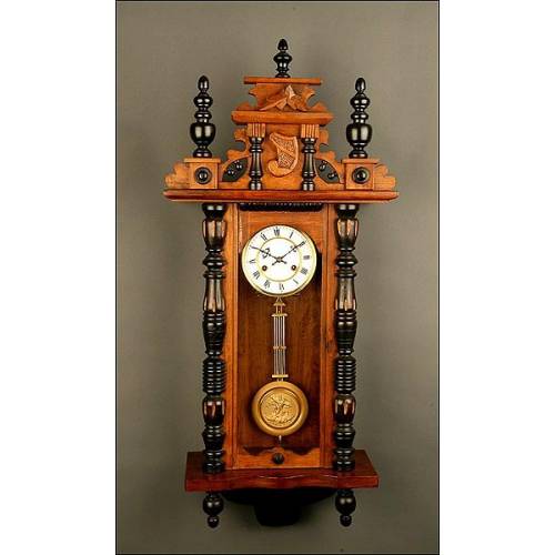 Importante Reloj de Péndulo Junghans, ca. 1880-1890. Realmente Perfecto.