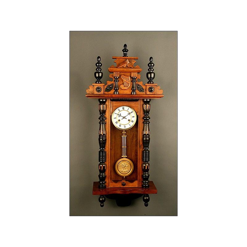 Important Junghans Pendulum Clock, ca. 1880-1890. Really Perfect.