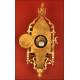 Neo-Gothic Bronze Wall Clock with Paris 8 day mechanism. 1900.