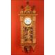 Fantastic Hand Carved Cypress Wood Wall Clock. XIX Century