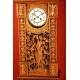 Fantastic Hand Carved Cypress Wood Wall Clock. XIX Century