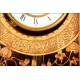 Fantastic Hand Carved Cypress Wood Wall Clock. XIX Century