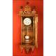 Fantastic Hand Carved Cypress Wood Wall Clock. XIX Century