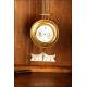 Fantastic Hand Carved Cypress Wood Wall Clock. XIX Century