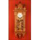 Fantastic Hand Carved Cypress Wood Wall Clock. XIX Century