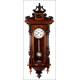 Clásico Reloj de Pared Antiguo Fabricado por Gustav Becker. Alemania, Siglo XIX