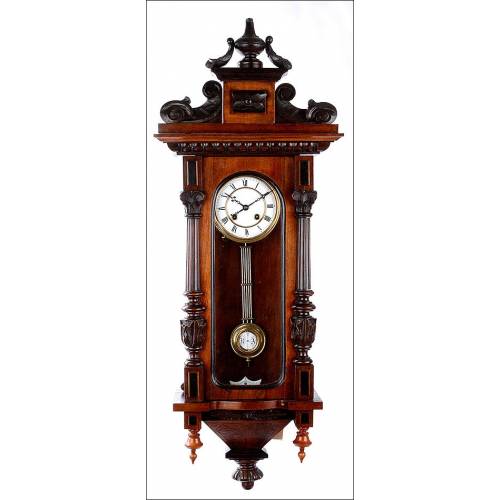 Classic Antique Wall Clock made by Gustav Becker. Germany, 19th Century