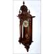 Important Antique Train Station Clock. Quarter repeater. Germany, 19th Century