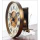Important Antique Train Station Clock. Quarter repeater. Germany, 19th Century
