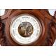 Beautiful Antique Wall Clock with Barometer and Thermometer. France, Late 19th Century