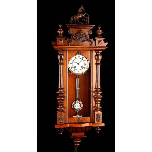 Impressive Gustav Becker Wall Clock. Germany, 1900. Magnificent Condition