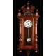 Hermoso Reloj de Pared con Caja de Madera. Alemania, Fines S. XIX. Funcionando Perfectamente