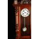 Hermoso Reloj de Pared con Caja de Madera. Alemania, Fines S. XIX. Funcionando Perfectamente