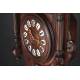 Antique French Wall Clock with Barometer and Thermometer. Circa 1900