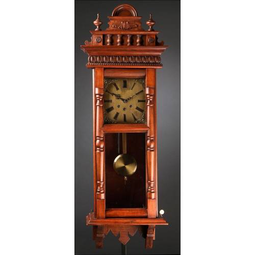 Importante Reloj de Pared Alemán del Año 1900. Sonería Westminster. Restaurado y Funcionando